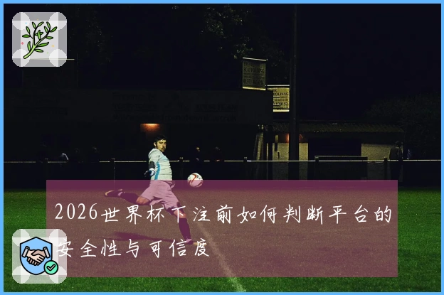 2026世界杯下注前如何判断平台的安全性与可信度